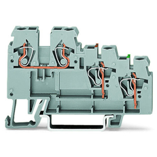 3-conductor actuator supply terminal block, with colored conductor entries, 2.5 mm&sup2;, gray