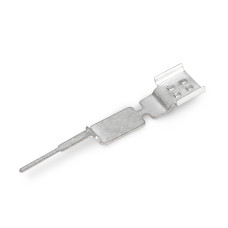 Shield connecting plate, 3-pole, for sockets and plugs, silver-colored