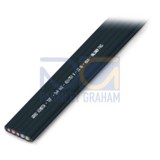 Flat cable, Eca, 5G 4 mm&sup2;, black