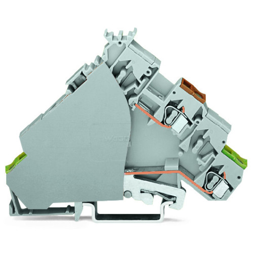 2-conductor actuator supply terminal block, with colored conductor entries, 2.5 mm&sup2;, gray