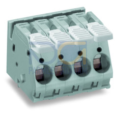 PCB terminal block, lever, 16 mm&sup2;, gray