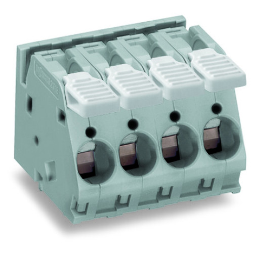 PCB terminal block, lever, 16 mm&sup2;, gray