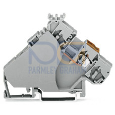 3-conductor sensor/actuator terminal block, with colored conductor entries, 2.5 mm&sup2;, gray