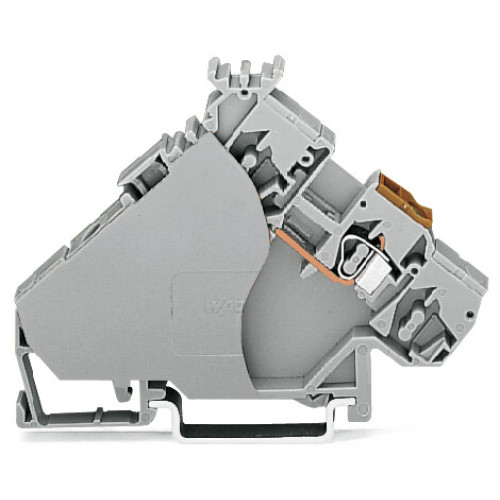 3-conductor sensor/actuator terminal block, with colored conductor entries, 2.5 mm&sup2;, gray