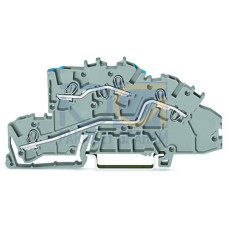 Multilevel installation terminal block, with operating slots, 2.5 mm&sup2;, gray