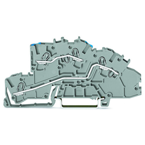 Multilevel installation terminal block, with operating slots, 2.5 mm&sup2;, gray
