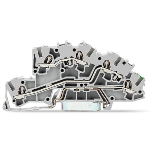 Multilevel installation terminal block, with operating slots, 2.5 mm&sup2;, gray