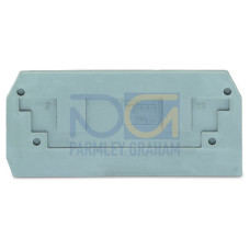 End and intermediate plate, 2.5 mm thick, gray