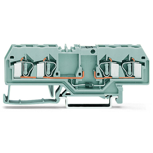 Component terminal block, 4-conductor, with diode 1N5408, gray