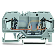 Component terminal block, 2-conductor, with diode 1N5408, gray