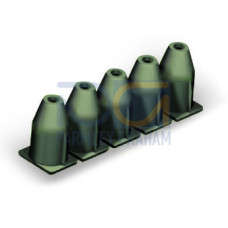 Insulation stop, 0.75 - 1 mm&sup2;, 5 pieces/strip, dark gray