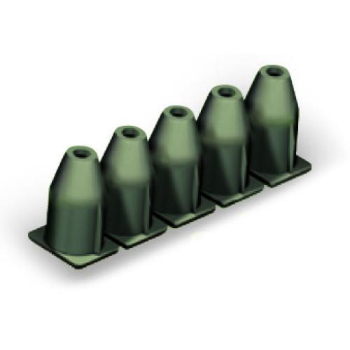 Insulation stop, 0.75 - 1 mm&sup2;, 5 pieces/strip, dark gray