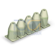 Insulation stop, 0.25 - 0.5 mm&sup2;, 5 pieces/strip, light gray