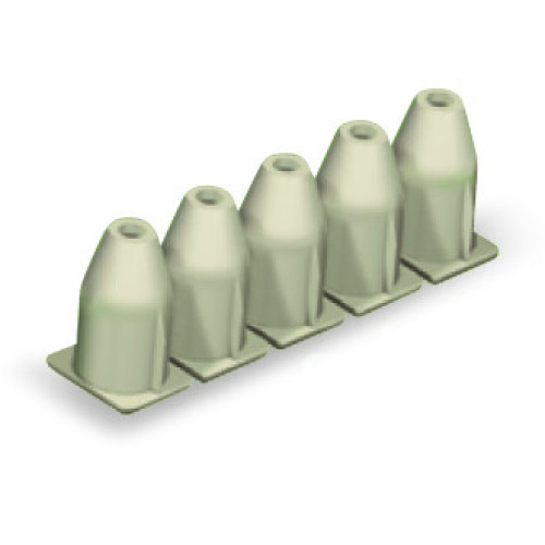 Insulation stop, 0.25 - 0.5 mm&sup2;, 5 pieces/strip, light gray