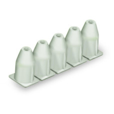 Insulation stop, 0.08 - 0.2 mm "s" (0.14 mm "f-st"), 5 pieces/strip, white