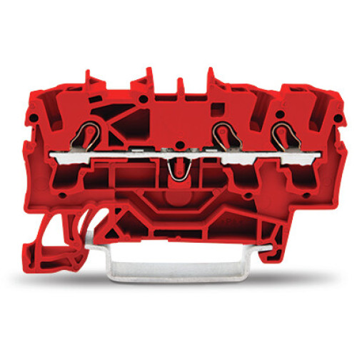 3-conductor through terminal block, 2.5 mm&sup2;, suitable for Ex e II applications, red