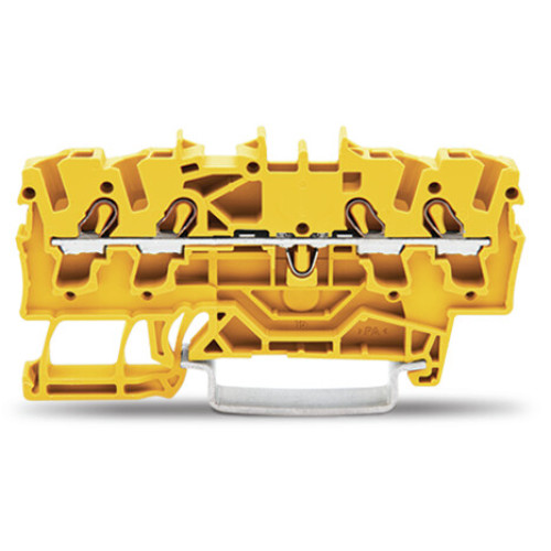 4-conductor through terminal block, 2.5 mm&sup2;, suitable for Ex e II applications, yellow