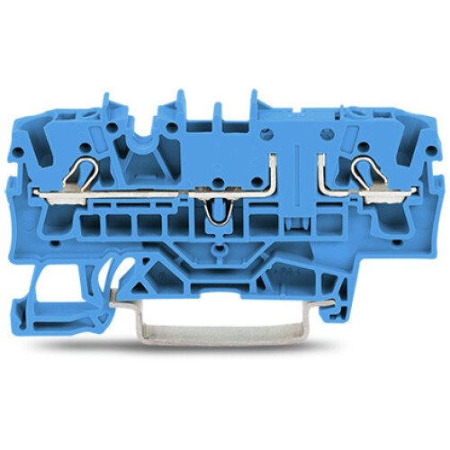 2-conductor through terminal block, 2.5 mm&sup2;, with test option, blue