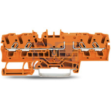 4-conductor through terminal block, 2.5 mm&sup2;, with test option, orange