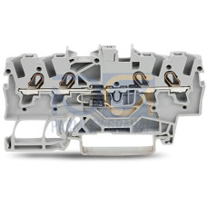 Component terminal block, 4-conductor, with diode 1N4007, gray