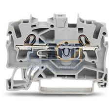 Component terminal block, 2-conductor, with diode 1N4007, gray