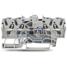 Component terminal block, 4-conductor, with diode 1N4007, gray