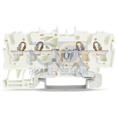 4-conductor shield terminal block, 2.5 mm&sup2;, side and center marking, white