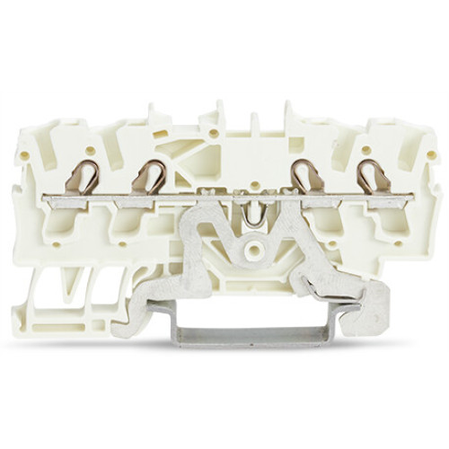 4-conductor shield terminal block, 2.5 mm&sup2;, side and center marking, white