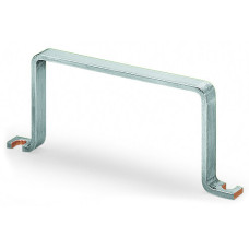 U-shaped busbar, Cu 10 mm x 3 mm, for 8 I/O, silver-colored