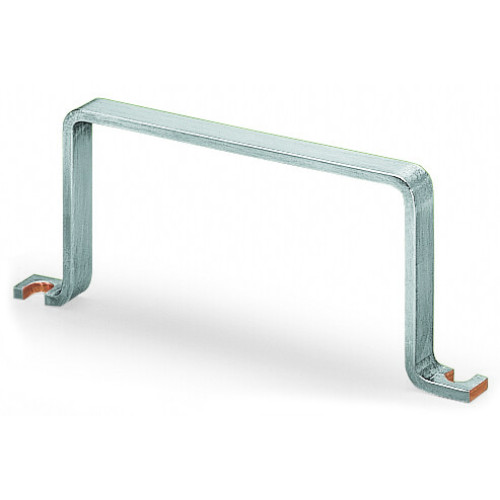 U-shaped busbar, Cu 10 mm x 3 mm, for 8 I/O, silver-colored