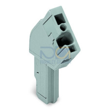 1-conductor female connector, angled, CAGE CLAMP&reg;, 4 mm&sup2;, gray