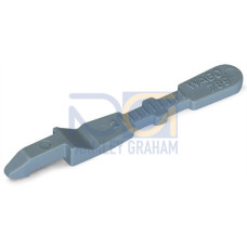 Strain relief plate, for female and male connectors, 1 part, gray