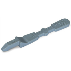 Strain relief plate, for female and male connectors, 1 part, gray