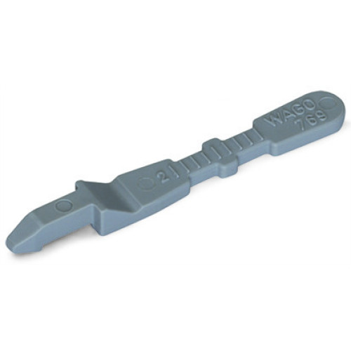 Strain relief plate, for female and male connectors, 1 part, gray