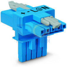 T-distribution connector, 5-pole, Cod. I, blue