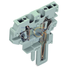 End module for 2-conductor female connector, CAGE CLAMP&reg;, 4 mm&sup2;, gray