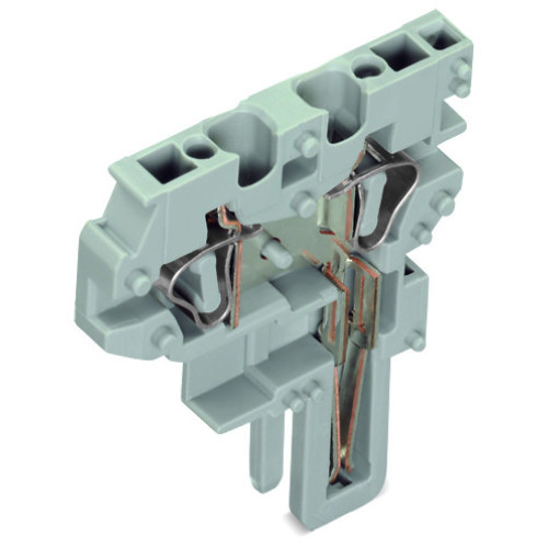 End module for 2-conductor female connector, CAGE CLAMP&reg;, 4 mm&sup2;, gray
