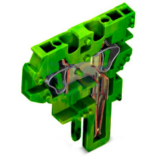 End module for 2-conductor female connector, CAGE CLAMP&reg;, 4 mm&sup2;, green-yellow