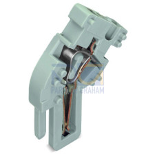 End module for 1-conductor female connector,  angled, CAGE CLAMP&reg;, 4 mm&sup2;, gray