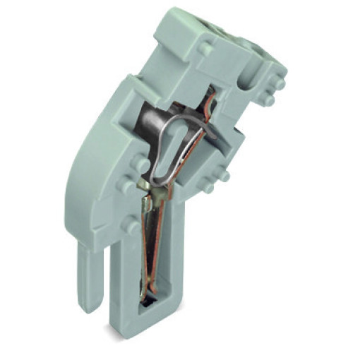 End module for 1-conductor female connector,  angled, CAGE CLAMP&reg;, 4 mm&sup2;, gray