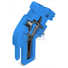 End module for 1-conductor female connector,  angled, CAGE CLAMP&reg;, 4 mm&sup2;, blue