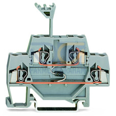 Component terminal block, double-deck, with diode 1N4007, gray
