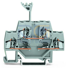 Component terminal block, double-deck, with 2 diodes 1N4007, gray