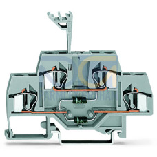 Component terminal block, double-deck, with 2 diodes 1N4007, gray
