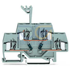 Component terminal block, double-deck, with 2 diodes 1N4007, gray