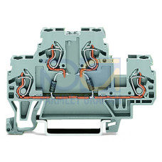 Component terminal block, double-deck, with 2 diodes 1N4007, gray