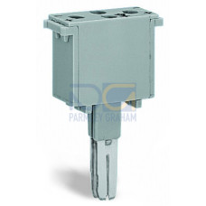 Component plug, 2-pole, with rectifier diode and LED, gray