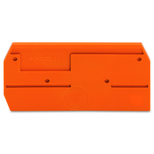 End and intermediate plate, 2.5 mm thick, orange