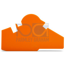 End and separator plate, 1.5 mm thick, without lock-out seal option, gray