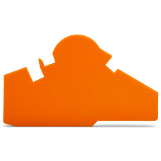 End and separator plate, 1.5 mm thick, without lock-out seal option, orange